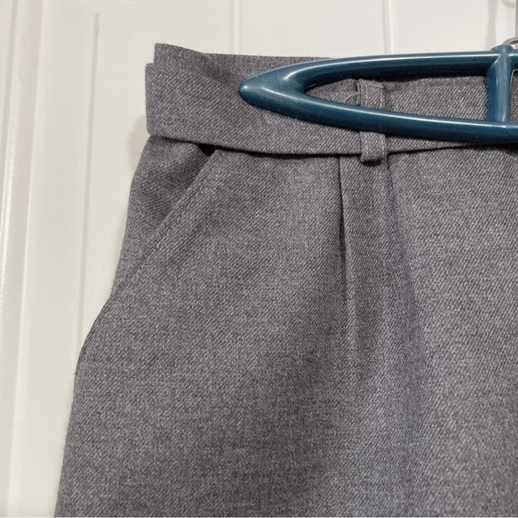 IMAGINE ME! Vintage grey a-line pencil skirt ~ SMALL MEDIUM business suit skirt - Picture 5 of 13